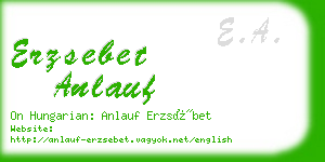 erzsebet anlauf business card